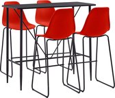 Decoways - 5-delige Barset kunststof rood