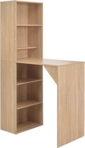 Decoways - Bartafel met kast 115x59x200 cm eikenkleurig