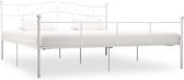 Decoways - Bedframe metaal wit 200x200 cm