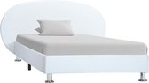 Decoways - Bedframe kunstleer wit 100x200 cm