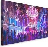 Peinture - salle de bal en violet, 5 tailles, impression Premium