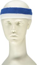 Feest hoofdband| gekleurde hoofdband kobalt blauw|wit one size