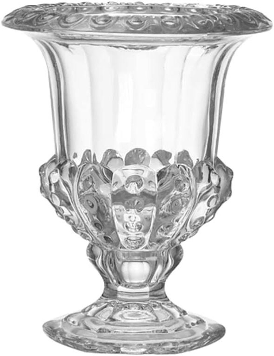 Glazen Kandelaar - Vaas Kaarsenhouder - Decoratie Huis - Dubbele Functionaliteit - L-21.8*16.8cm - Transparant