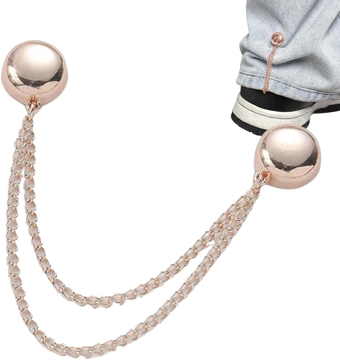 Kledingklem - Metalen Clips - Kleding Verstellen - Naaldvrij Ontwerp - 11.5 cm - Roségoud
