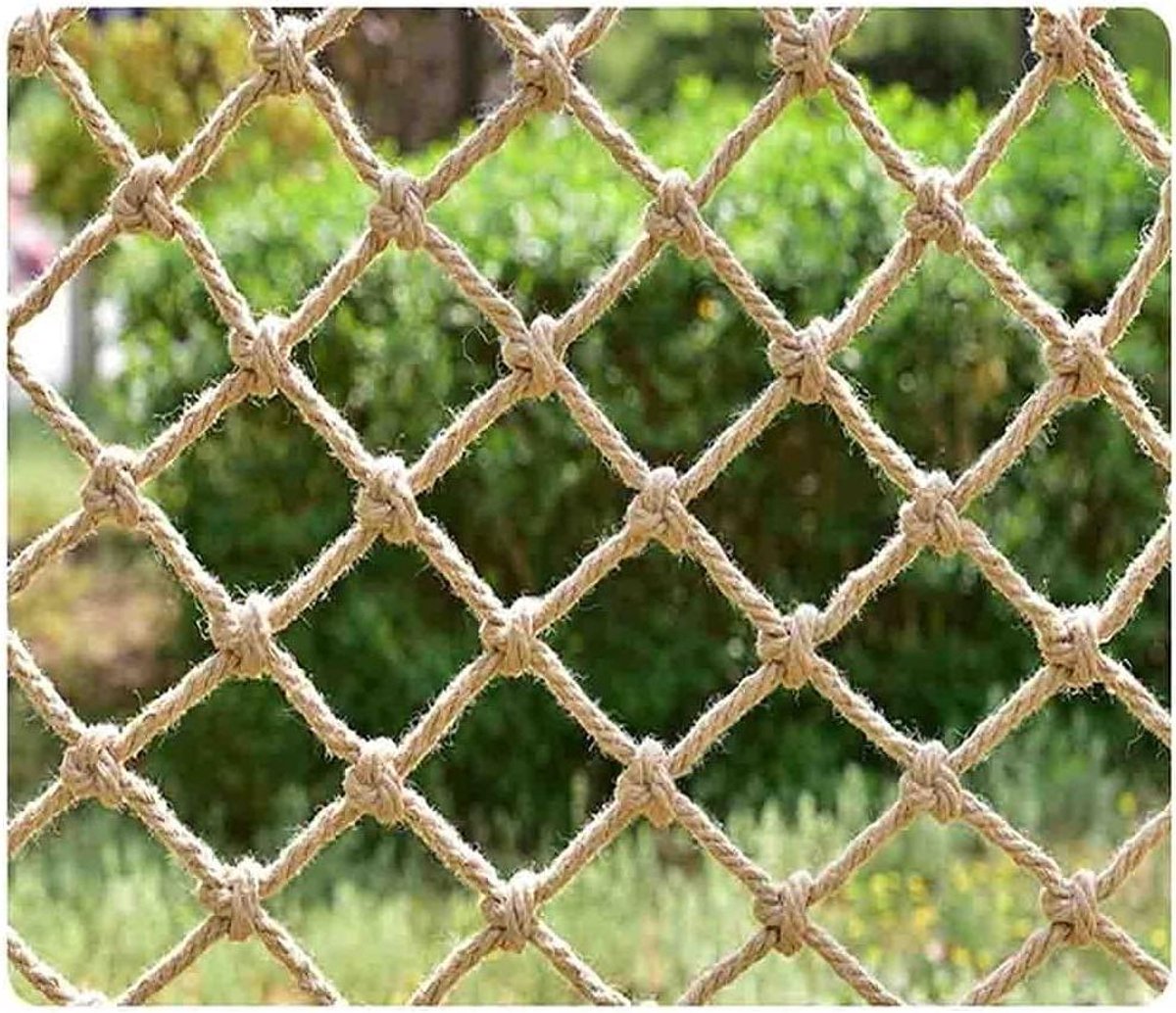 Veiligheidstouw Net - Beschermend Gaas - Speelplezier Borgen - Handgeweven Hennep - 3x3 Meter - Geel