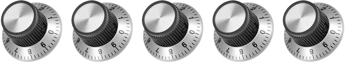 Dailygoods - Potentiometer Draaiknop voor Audioapparaten - 5 Stuks