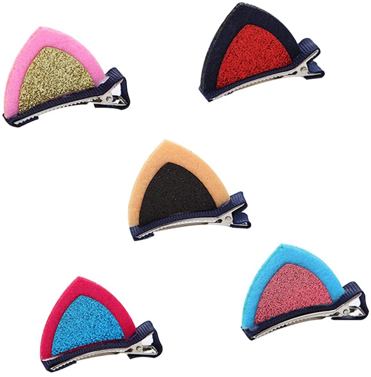 Dailygoods - Set van 5 Schattige Kattenoor Haarspelden voor Kinderen