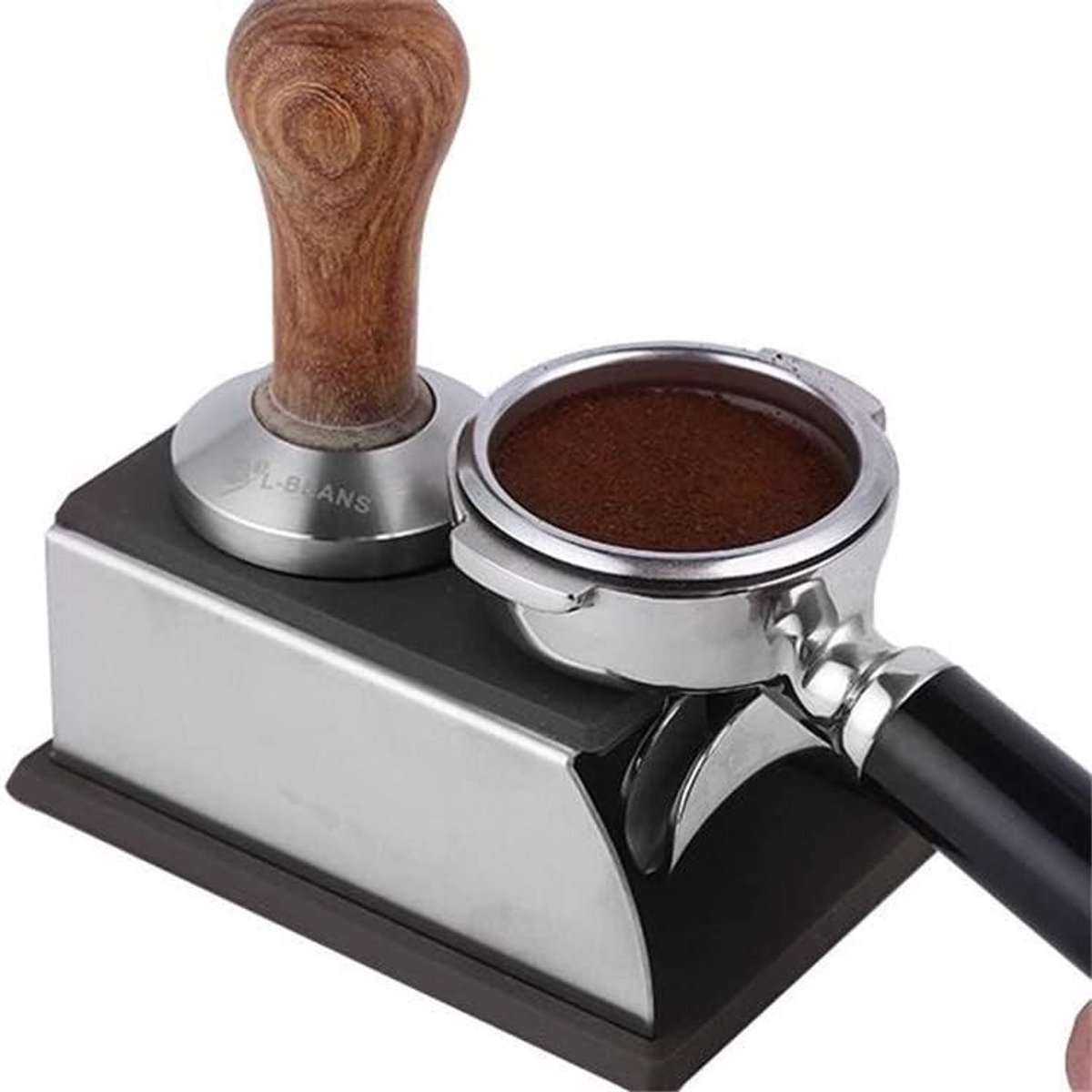 Dailygoods - Koffiestamper met Roestvrijstalen en Siliconen Houder
