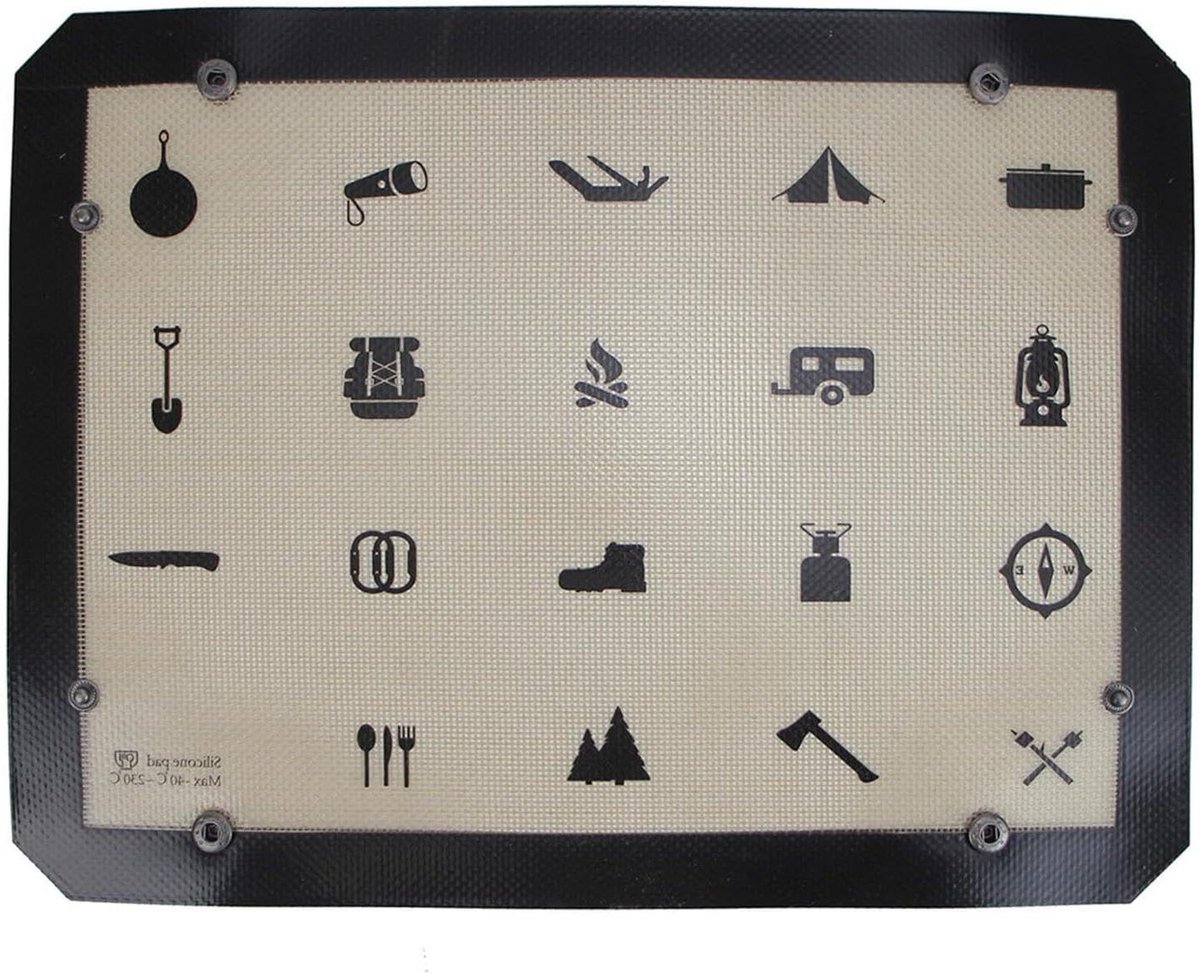 Bakmatten Set - Keukenmatten - Veilig Bakken - Hittebestendig Antiaanbak - 30x40 cm - Grijs