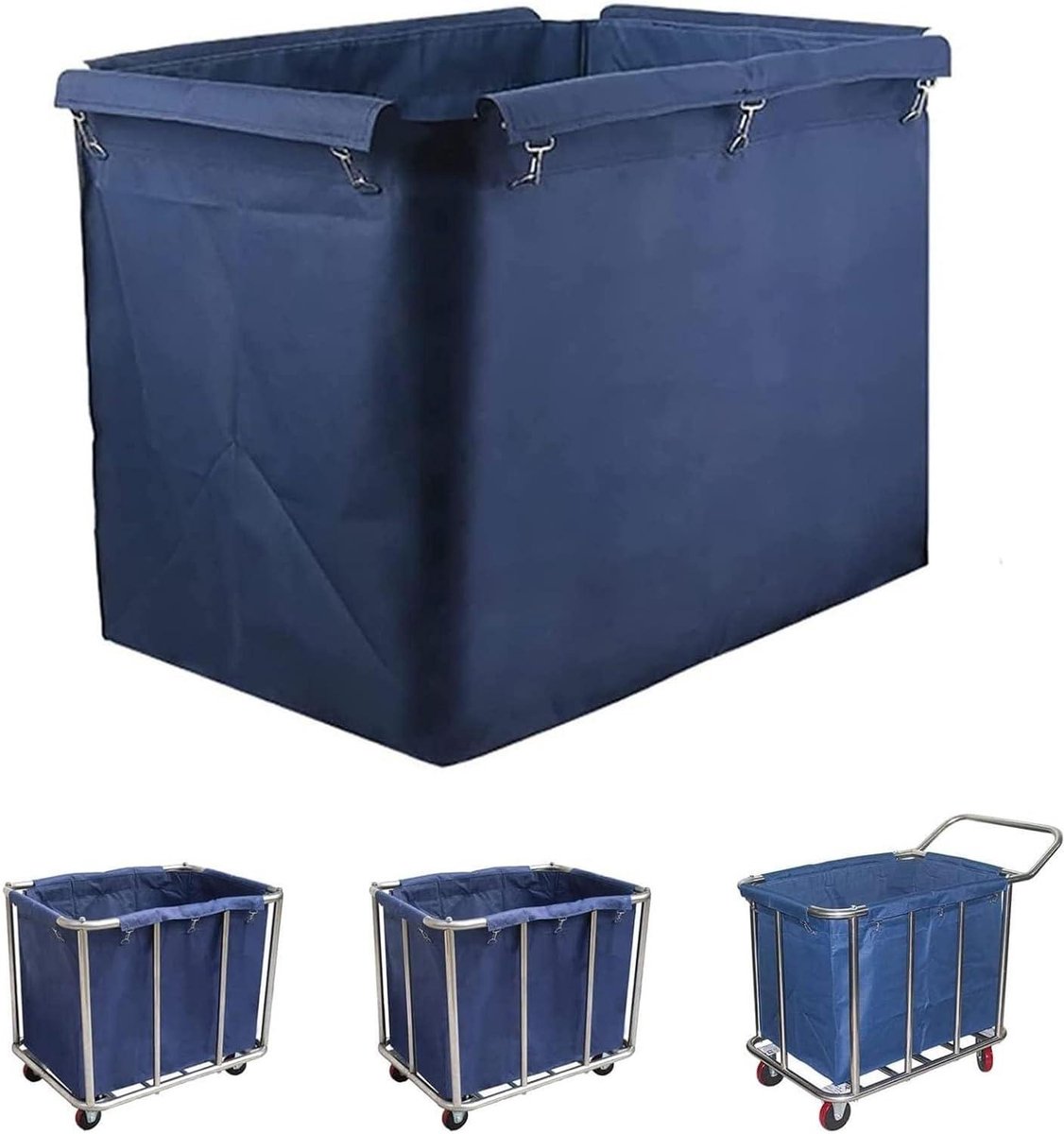 Wasmand Liner - Opbergzak - Was Sorteren - Waterdicht Oxford Doek - 400 Liter - Blauw