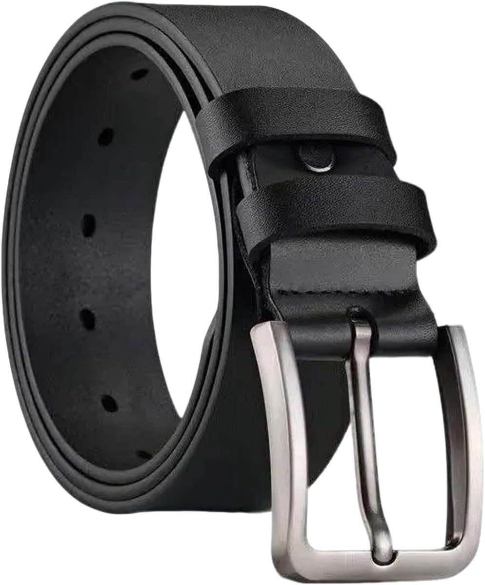 Leren Herenriem van 38 mm Breed in Zwart, Duurzaam en Tijdloos Accessoire voor Zakelijk, Jeans en Dagelijks Gebruik