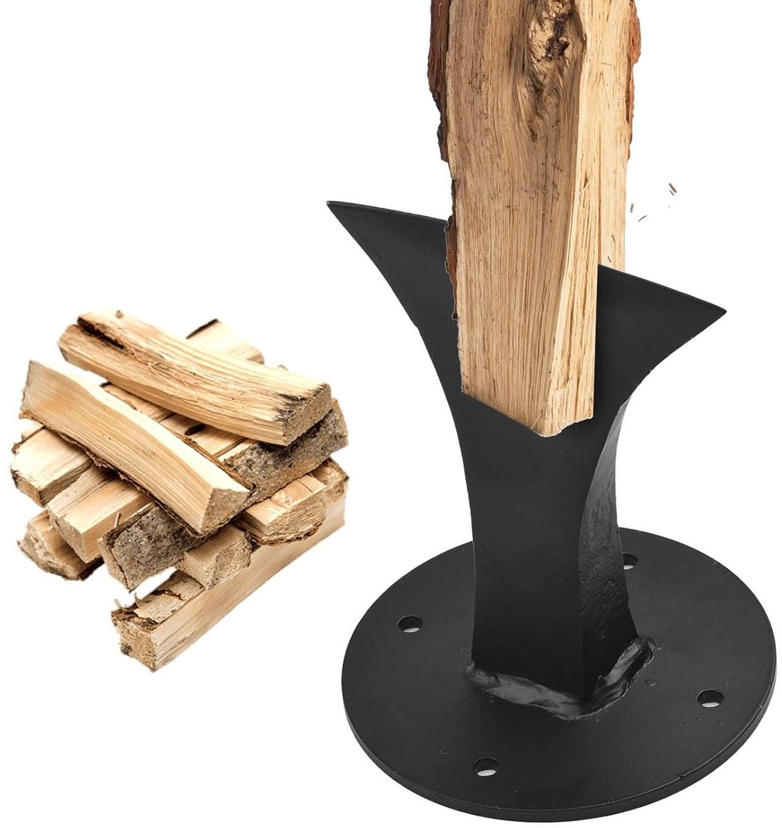 Krachtige Houtsplijter voor Haard en Houtkachel, Handmatige Houtverdelger voor Klein Vuurhout en Kindling