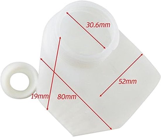 Mengfles Brandstof - Olie Tank - Motor Onderhoud - Lekvrije Sluiting - 600 ml - Wit — afbeelding 2
