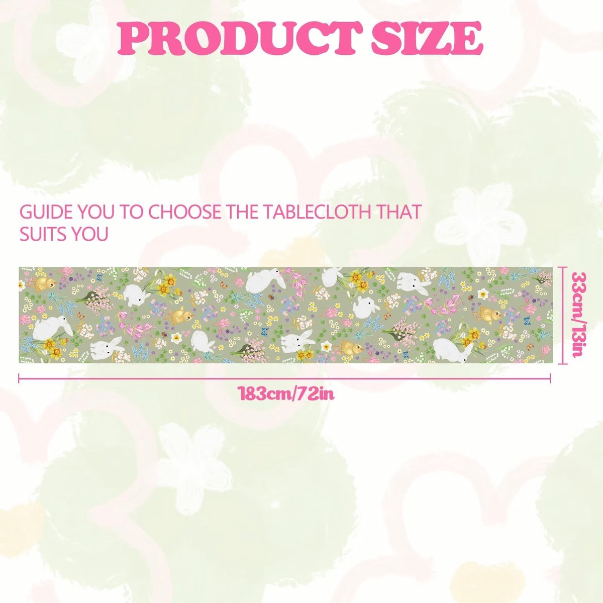 Dailygoods - Lente Tafelloper voor Keuken en Eettafel Decoratie