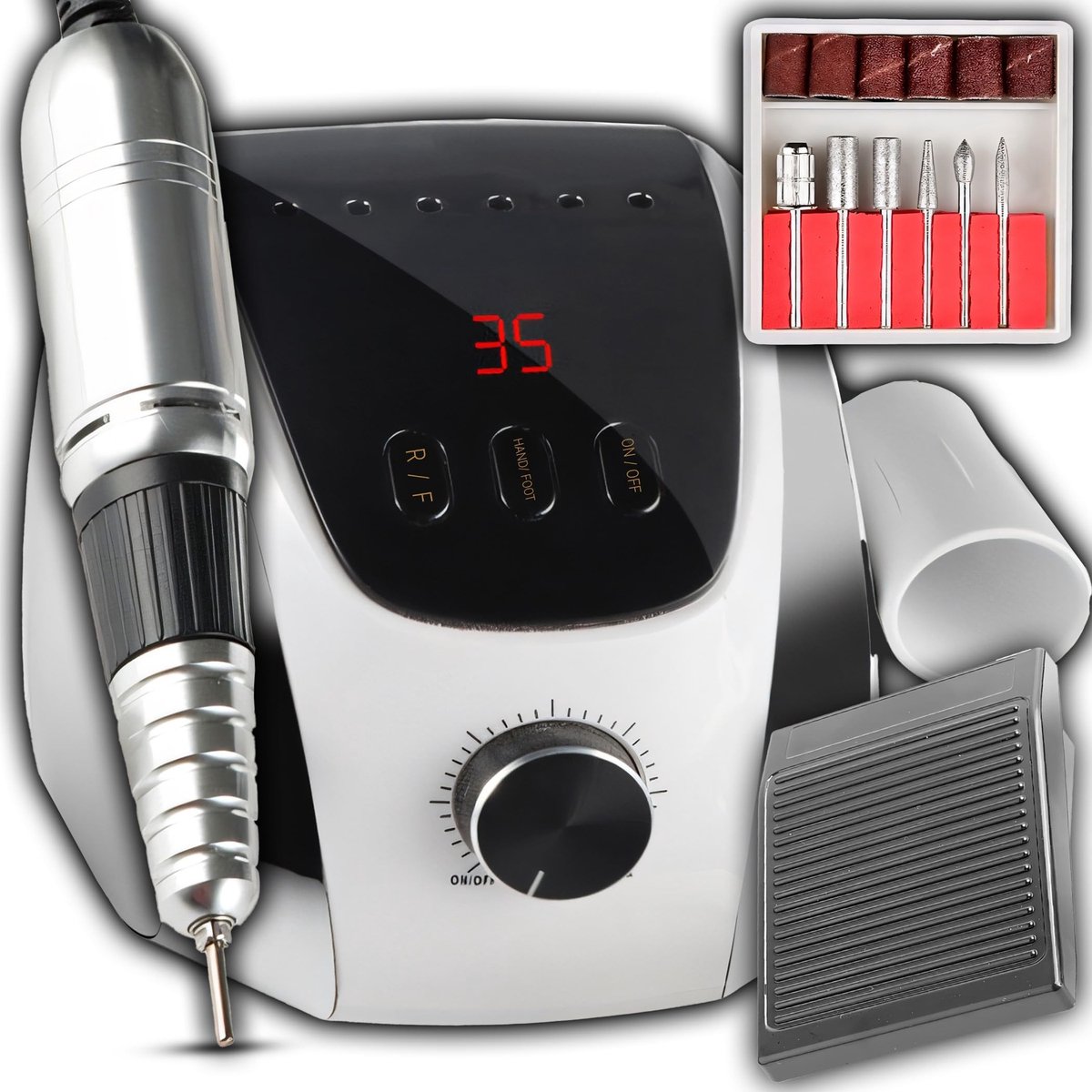 Dailygoods - Elektrische Nagelfrees met LED-Display en Instelbare Snelheid