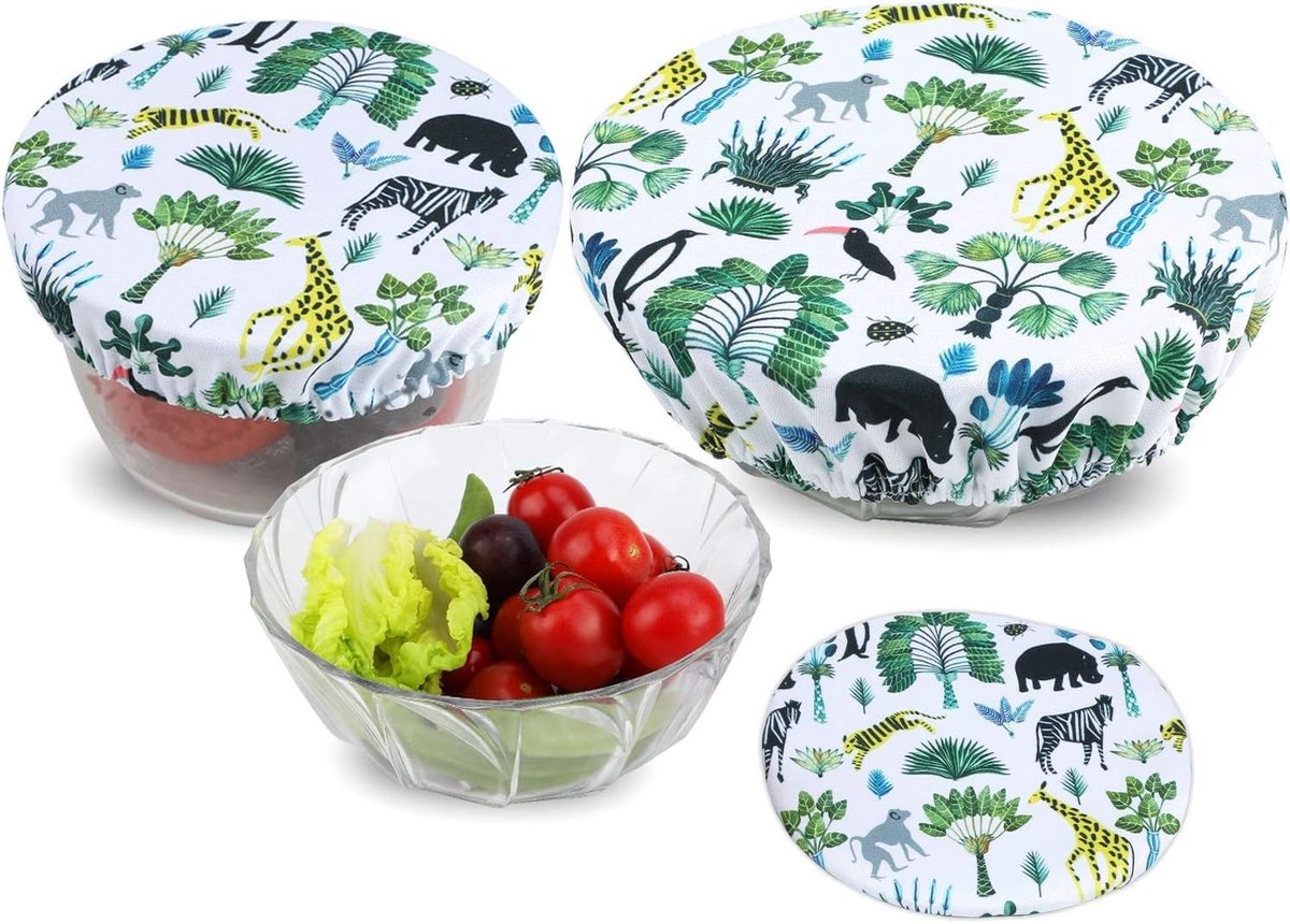 Dailygoods - Set van 3 Herbruikbare Deksels voor Voedselcontainers