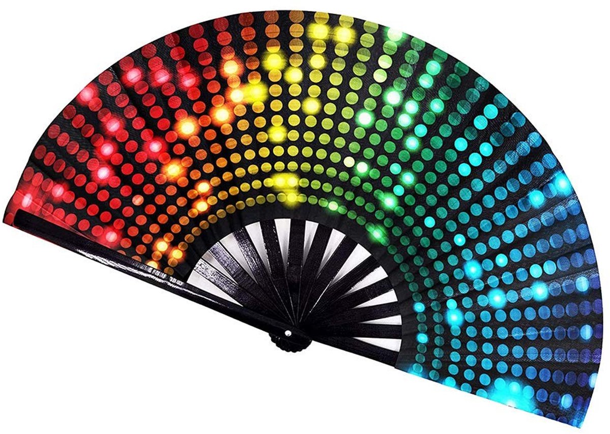 Dailygoods - Grote Bamboe Opvouwbare Ventilator voor Festivals