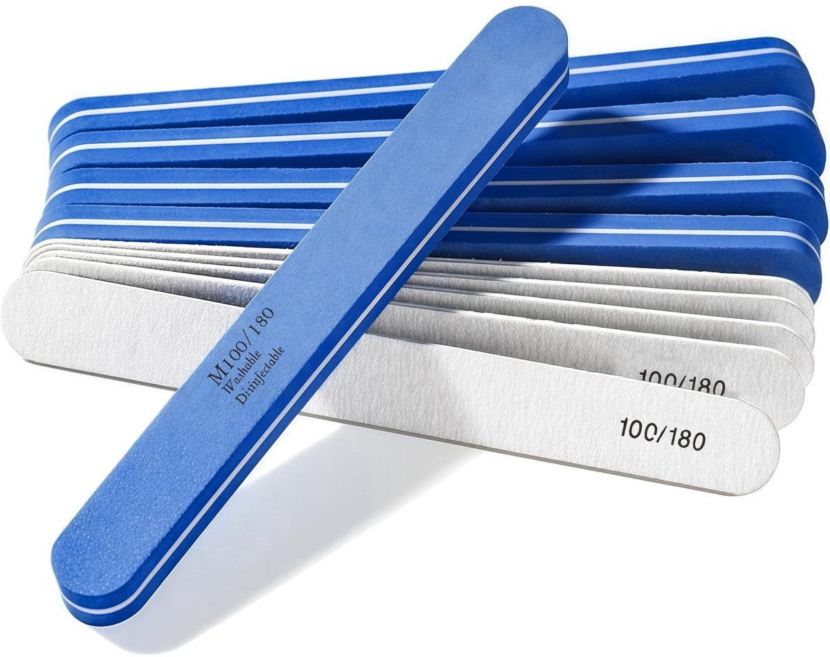 Dailygoods - 10-delige Dubbelzijdige Nagelvijlenset 100/180