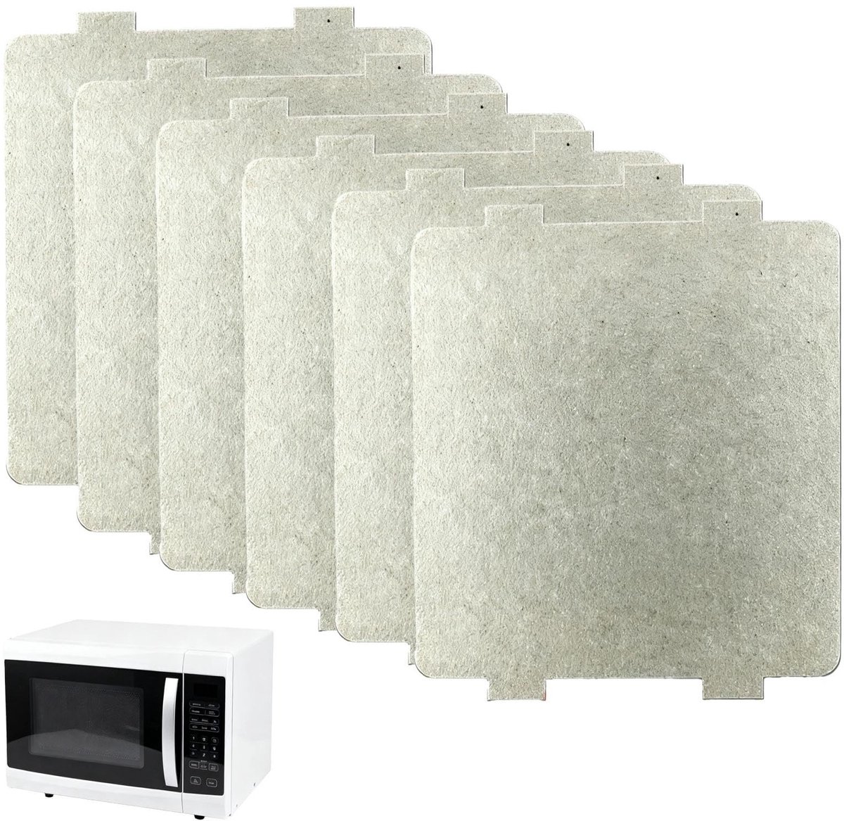 Dailygoods - 6 Stuks Universele Mica Golfgeleiderhoezen voor Magnetrons