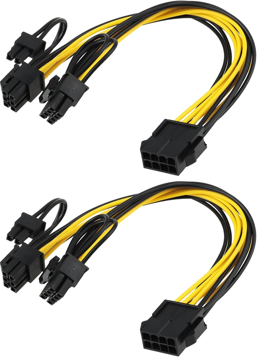 Dailygoods - PCI-E 8 Pin Vrouwelijk naar Dual Mannelijke Stroomkabel