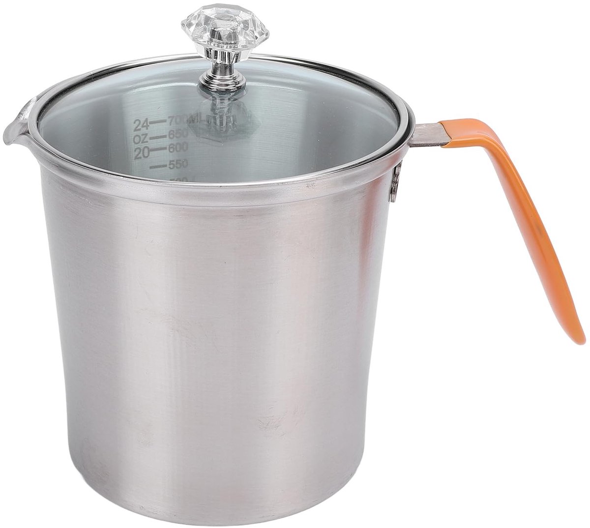 Dailygoods - Roestvrijstalen Melkopschuimkan 700ml met Deksel