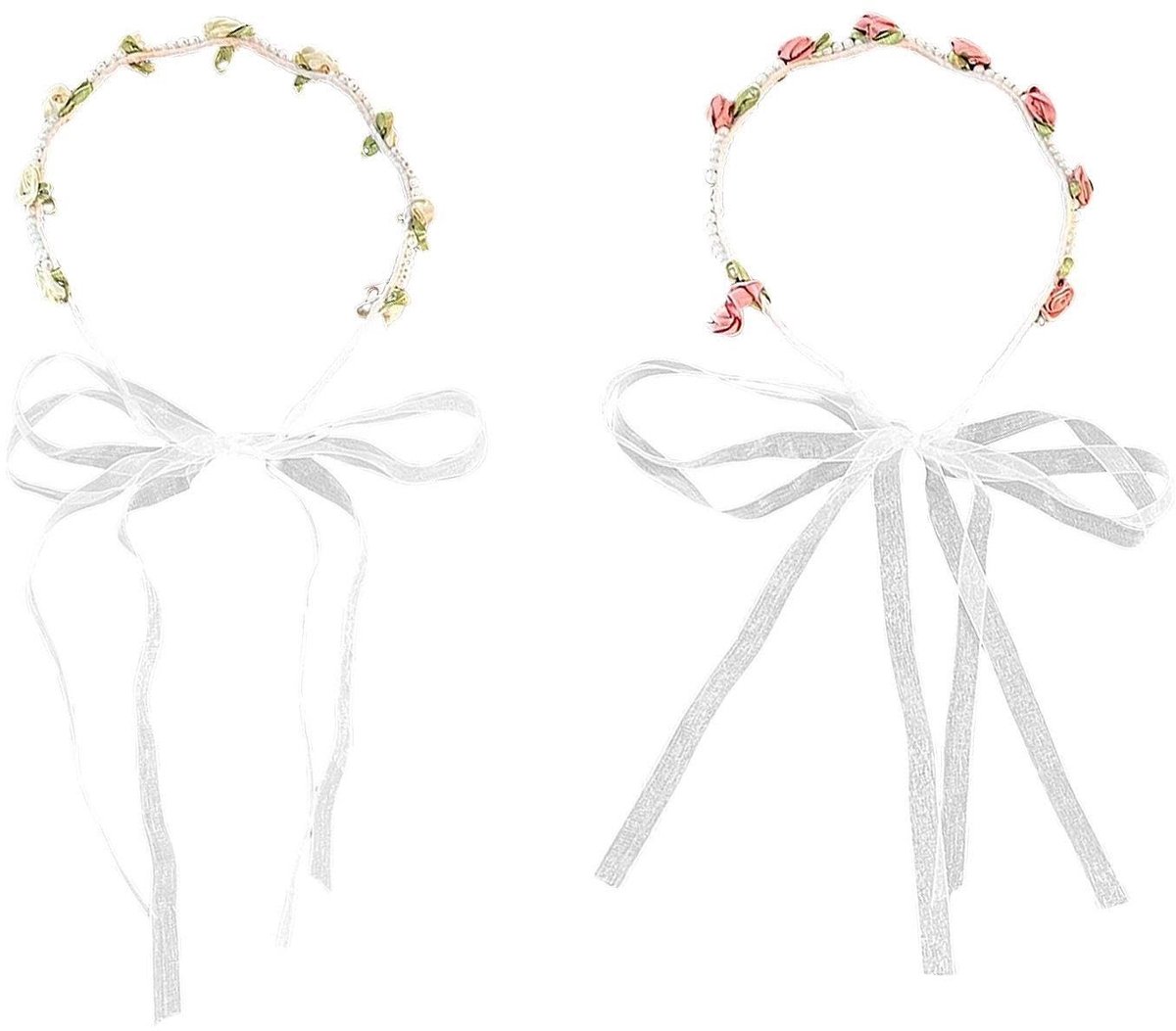 Dailygoods - Set van 2 Bloem Kralen Haaraccessoires voor Meisjes