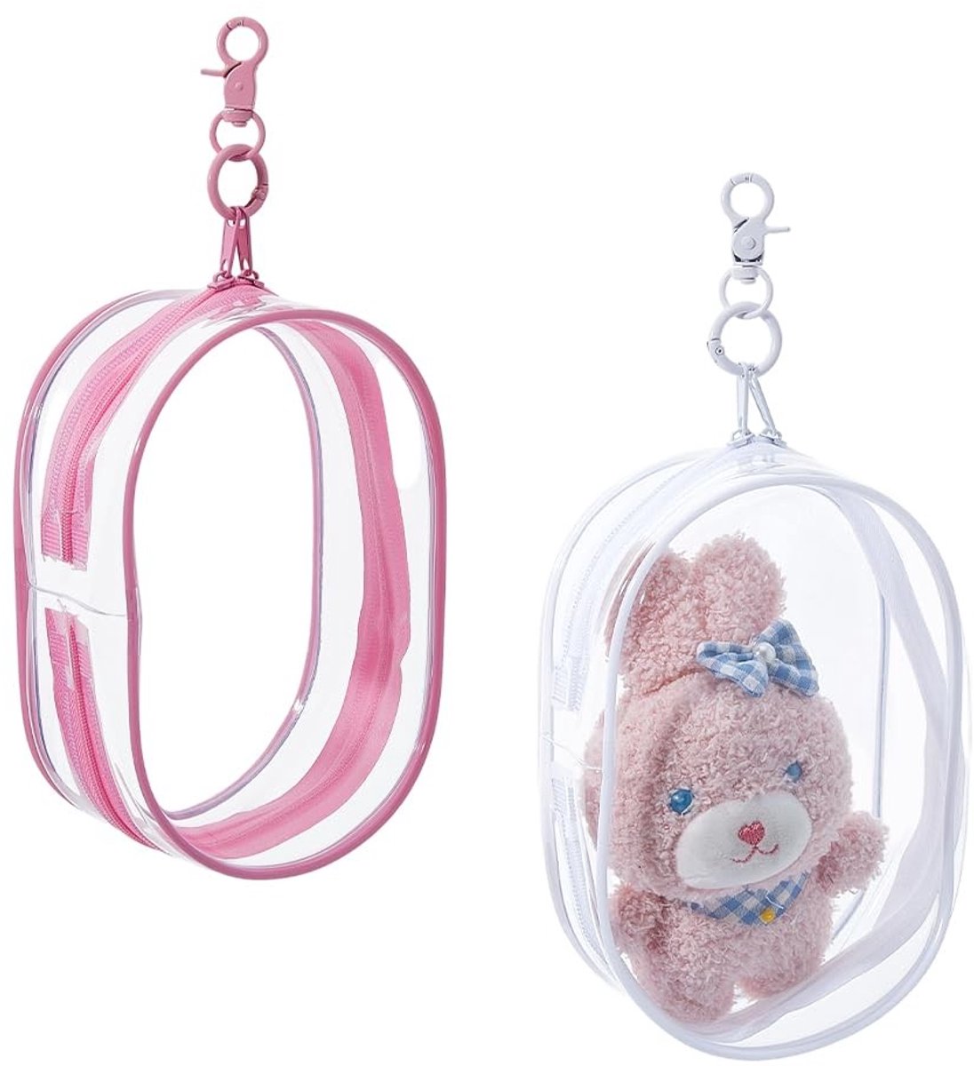 Dailygoods - Transparante Opbergtas voor Miniaturen, 2 Stuks