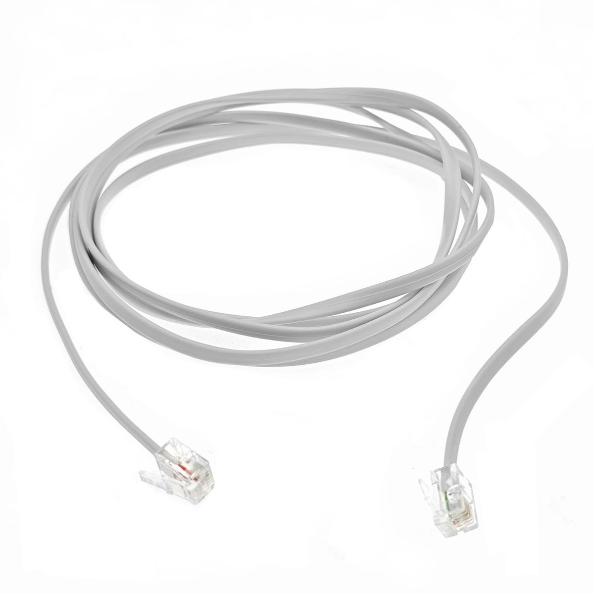 Dailygoods - Cosensi - Dailygoods - 2 Meter Witte RJ11 Telefoonkabel voor ADSL en Modem