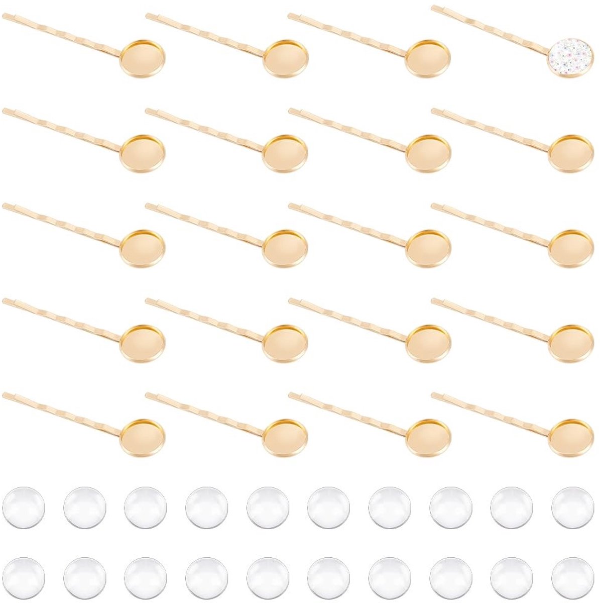 Dailygoods - Set van 40 Licht Gouden Haarspelden voor DIY Projecten