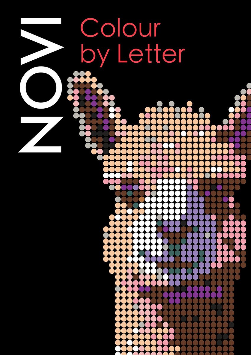 NOVI Colour by Letter Premium Edition I: Pixel Art Kleurboek voor Volwassenen (alternatief voor kleuren op nummer)