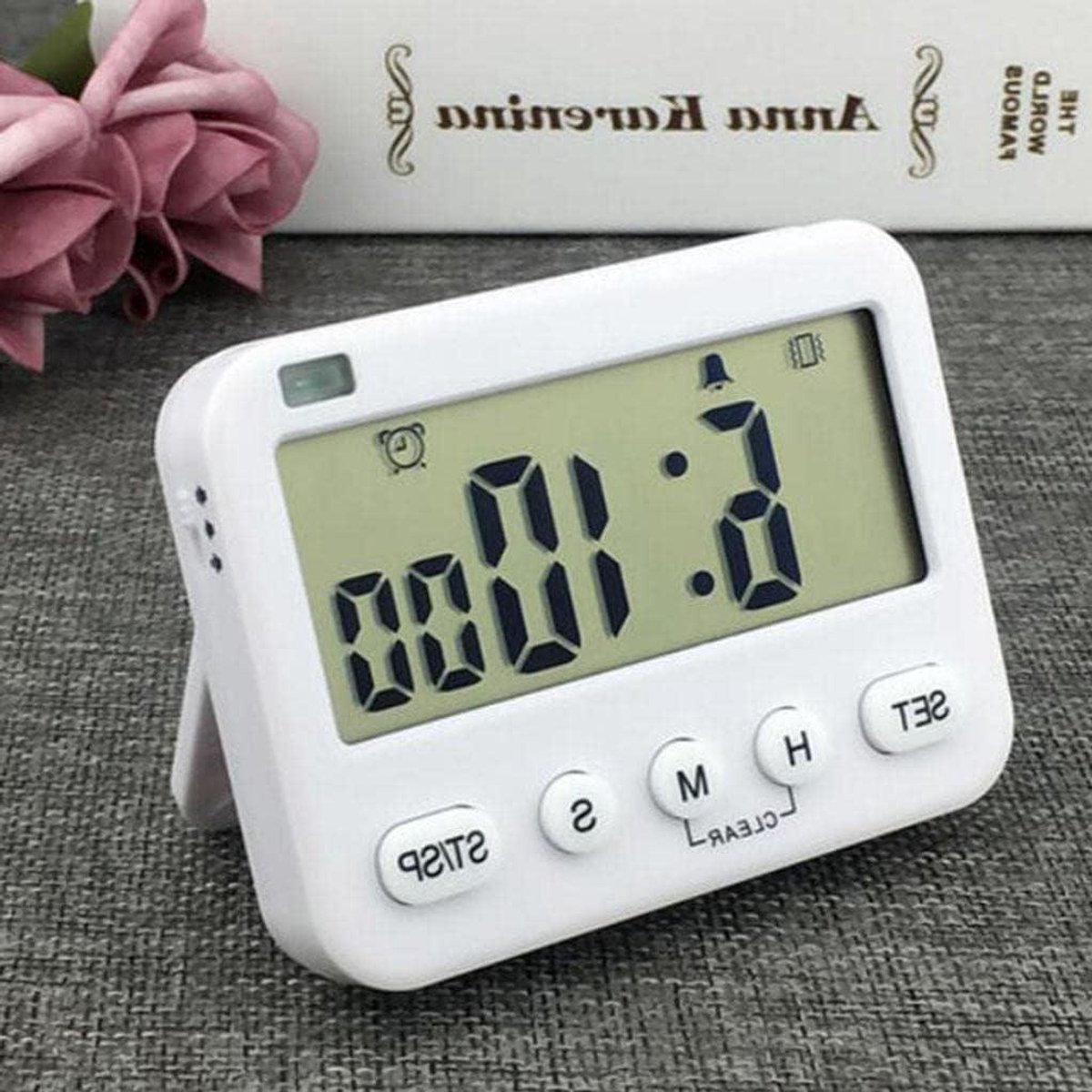 Voice Control Wekker - Digitale Timer - Tijd Beheer - 99 Uur Timing - Groot Display - Wit