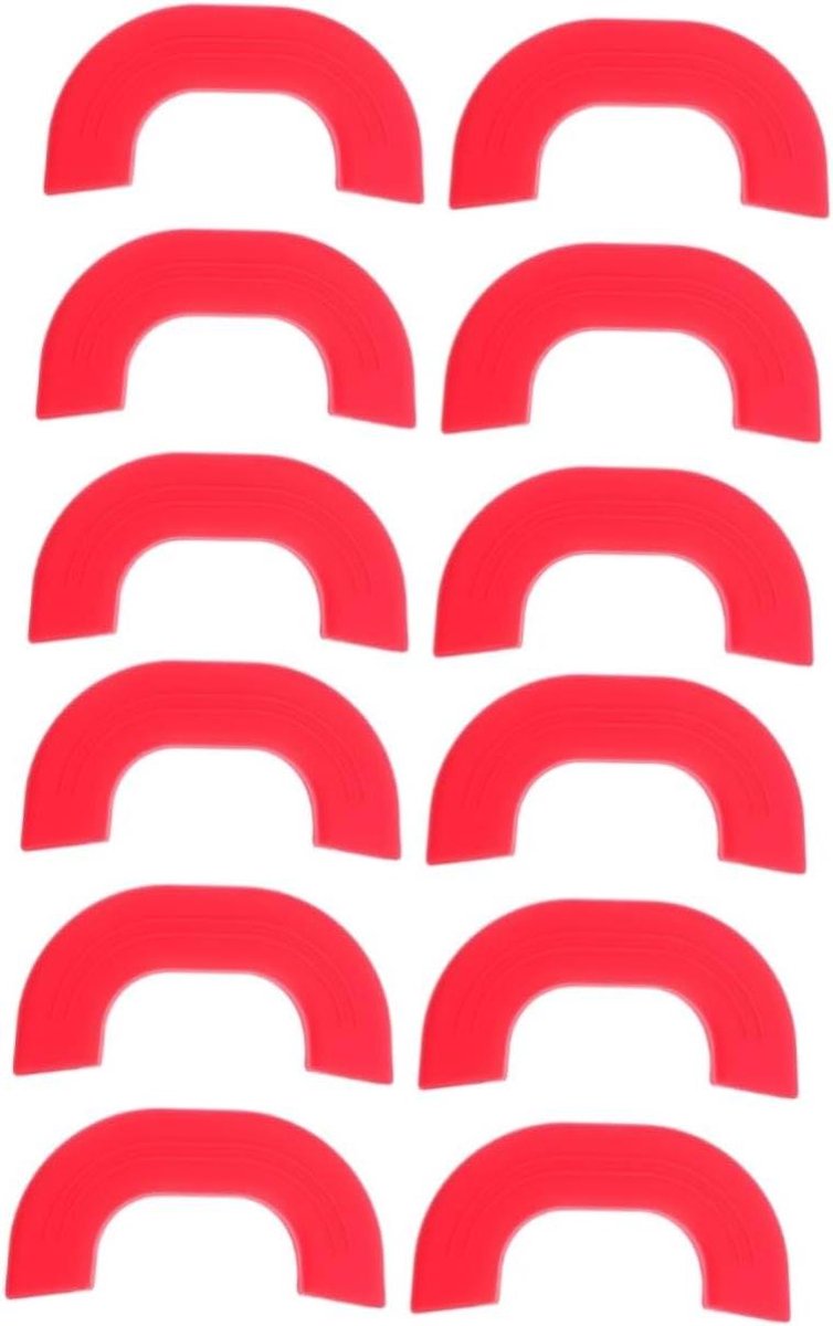 Handvat Beschermers - Pannenlappen - Hete Pannen - Hittebestendig Siliconen - 12 Stuks - Rood