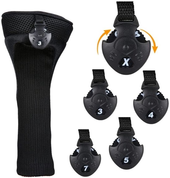 Dailygoods - Set van 3 Golf Driver Hoofd Covers in Geel van Dailygoods — afbeelding 3