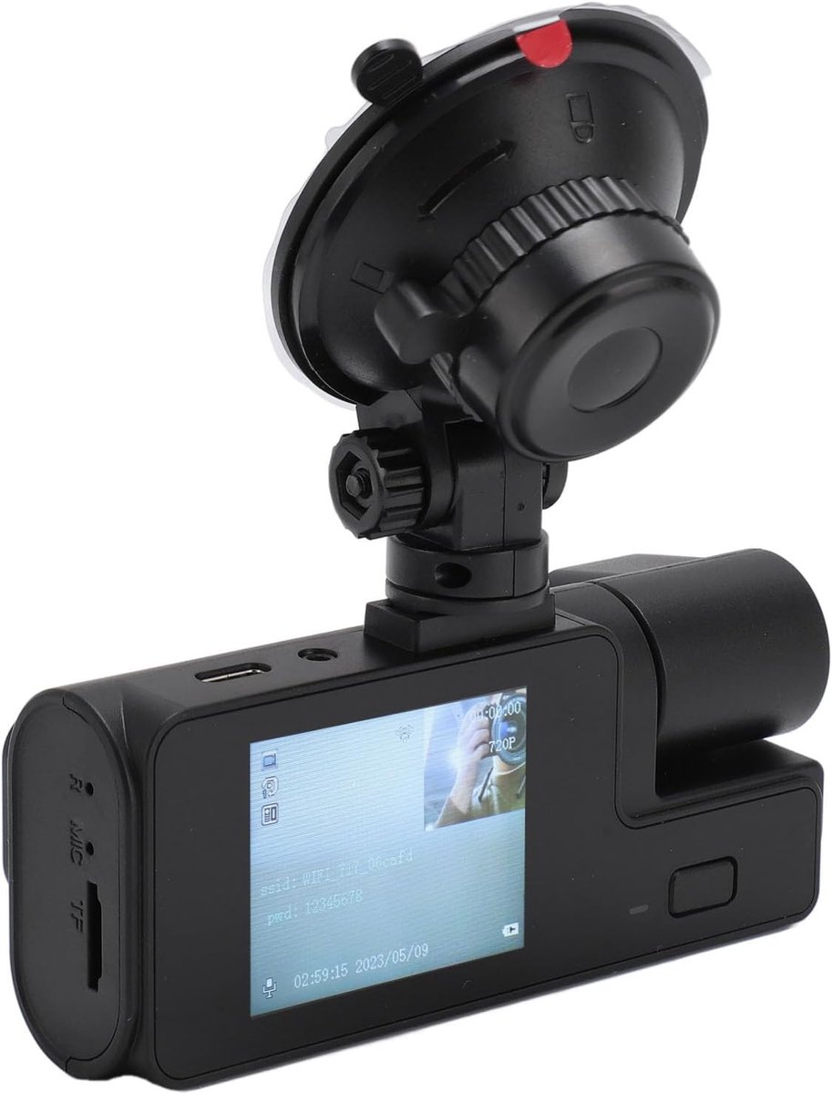 Dashcam 3 Kanaals - Auto Camera - Veilige Rit - Draadloze Bediening - 15 x 11 x 7 cm - Zwart – foto 7