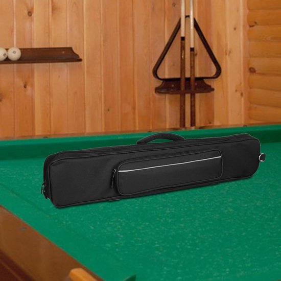Biljartkeu Tas - Pooltas Keudrager - Biljart Accessoires - Met Vakken - 83 cm - Zwart — afbeelding 2