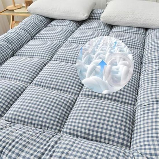 Japanse futonmatras - Vloermatras slaapmat - Comfortabel slapen - Extra dik opvouwbaar - 18 x 2 m - Roze — afbeelding 5