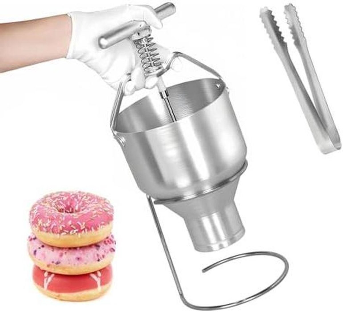 Donut Maker - Beslag Dispenser - Zelf Bakken - 6 Dikte Instellingen - 5L Hopper - Zilver