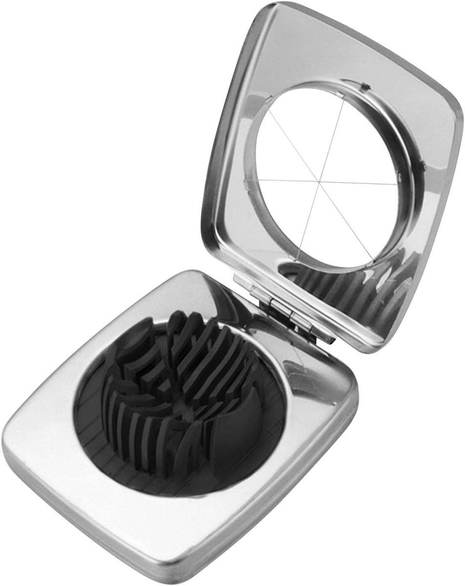 Keuken Snijder - Fruit Snijder - Eten Bereiden - Praktische Helper - 11.5 x 9.4 cm - Zilver