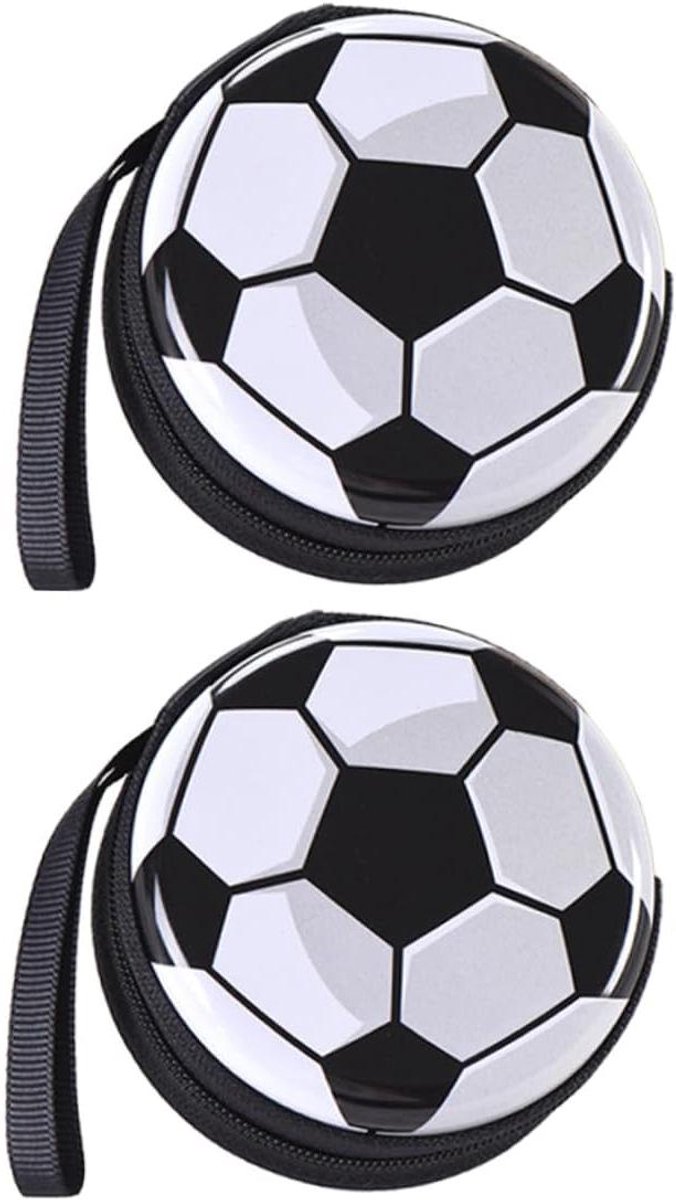 Voetbal Opbergdoos - Mini Portemonnee - Kleine Spullen Opbergen - Creatief Voetbalontwerp - 7 x 7 x 3.5 cm - Multicolor