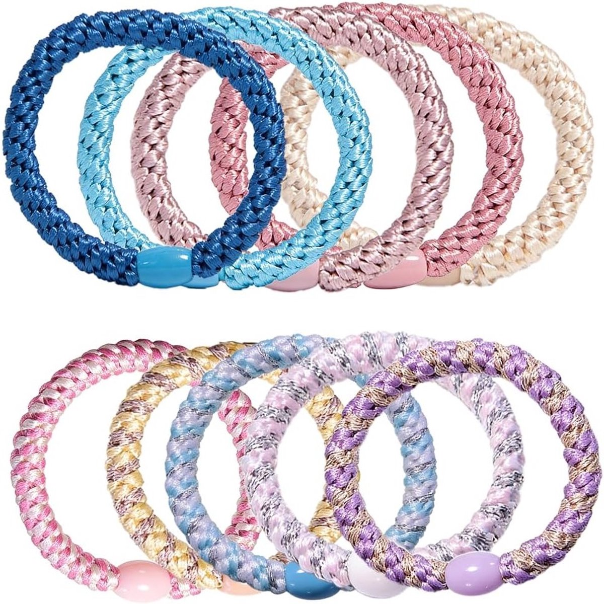 Zachte haar elastiekjes voor vlechten, 10 stuks, ideaal als cadeau voor Kerst, Valentijnsdag of verjaardag, perfect voor dames en meisjes