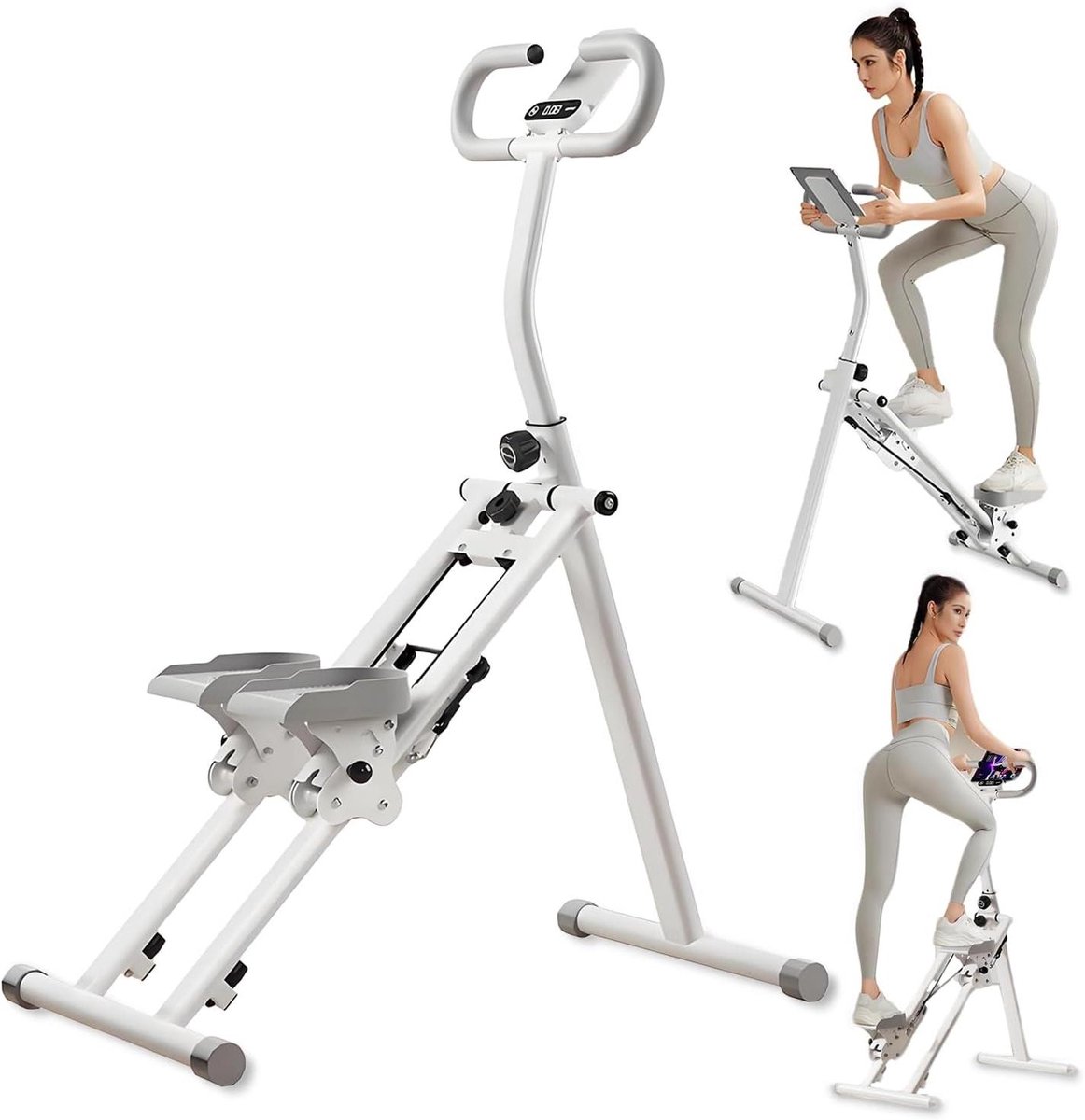 Trap Stepper - Klimmachine Fitness - Full Body Workout - Knievriendelijk Ontwerp - Compact Ontwerp - Wit
