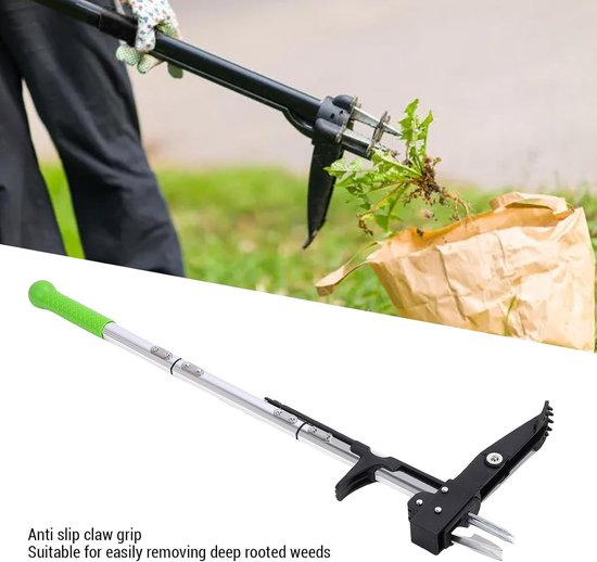 Staande Onkruidverdelger - Handgereedschap Wieden - Gazon Onderhoud - Ergonomisch Voetpedaal - 99 cm Lengte - Aluminium — afbeelding 3