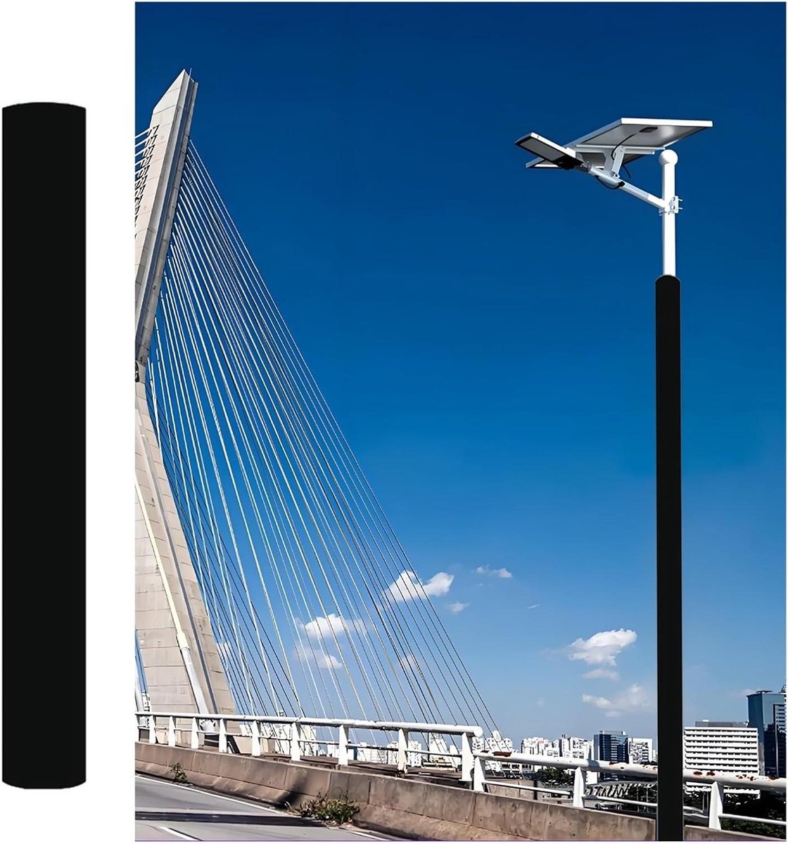 Paalbescherming - Veiligheidspad - Sportveld veiliger - Schokabsorberend materiaal - 18 meter hoog - Zwart