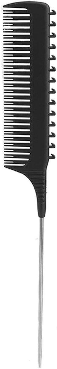 Haarkam met clip - Styling kam - Haar stylen - Ergonomisch grip - 27 cm pakket - Zwart