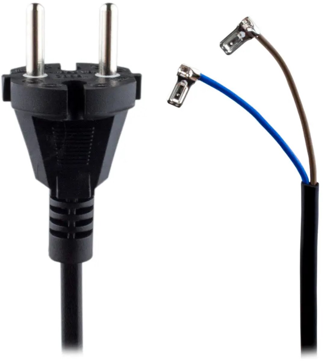 SQOON® Aansluitsnoer stofzuiger plat 9 m zwart H05VV-F 2x0,75 mm² geschikt voor Philips - Gelijk aan 432200607390 (432200607390)