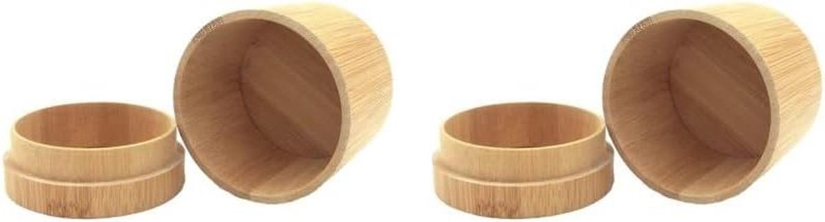 Horloge Opbergdoos - Bamboe Doos - Veilige Opslag - Natuurlijk Bamboe Materiaal - 2 Stuks - Houtkleur