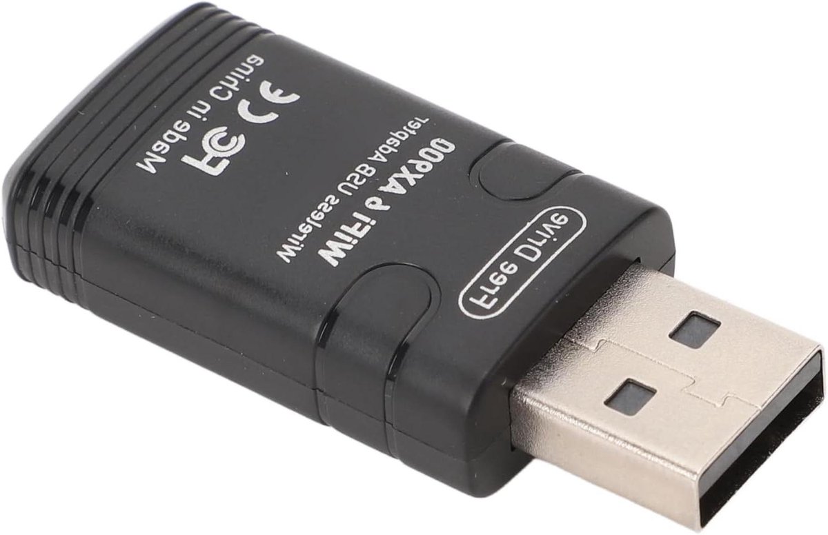 Draadloze Netwerkadapter - Snelle USB Adapter - Vlotte Internettoegang - Dual-band WiFi 6 - USB - Zwart