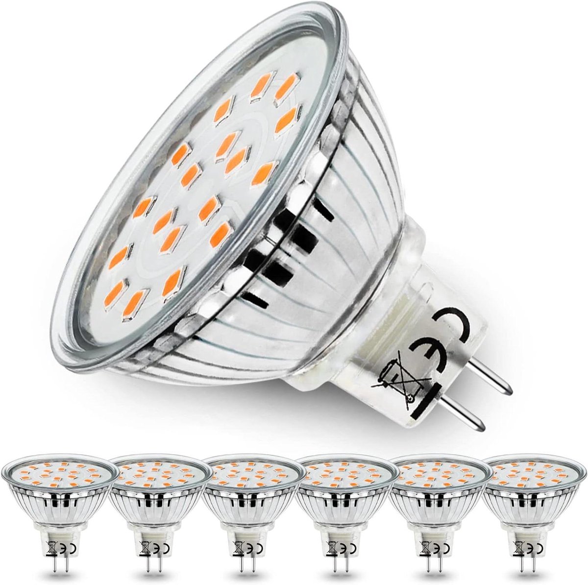LED Lamp - Spot GU5.3 - Energie Besparen - Warm Wit Licht - 5 Watt - Niet Dimbaar