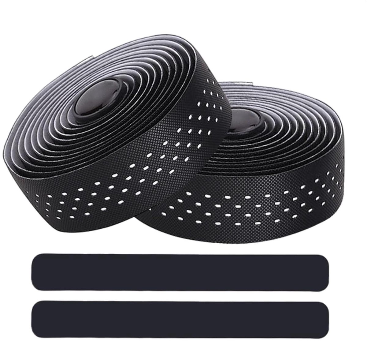Stuurband Fiets - Handvatten Grips - Comfortabel Fietsen - Trillingsdempend Zweetabsorberend - 21.5 cm Lengte - Wit