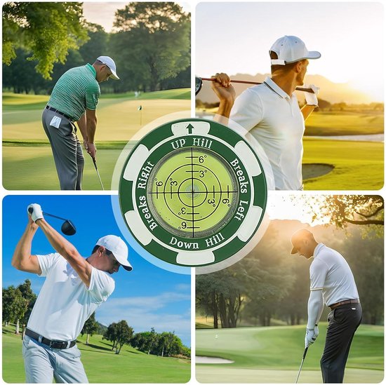 Golfbal Marker - Hoed Clip - Precisie Verbeteren - Geïntegreerde Waterpas - 14.7 cm - Groen — afbeelding 5